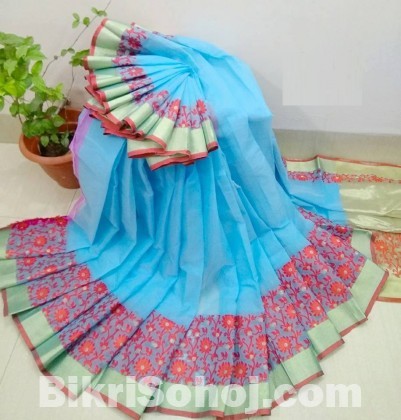 Half Silk Jamdani Saree Code:DS-1823